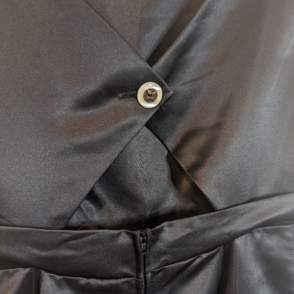 Tea length Black satin Queen of Heartz Dress 2XL - Picture 7 of 12